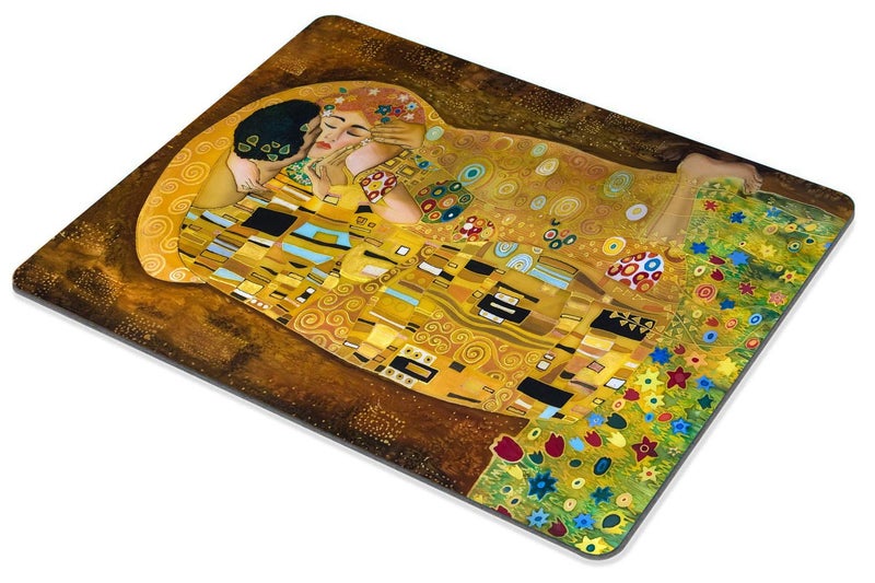 Smooffly Computer Mouse Pad Custom,Gustav Klimts The Kiss Mousepad Non-Slip Rubber Gaming Mouse Pad Rectangle Mouse Pads - Image 4